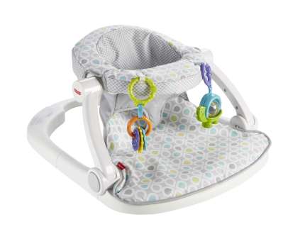 Fisher-Price Sit-Me-Up Floor Seat Portable Baby Chair With Toys, Honeydew Drop - Image 1 of 6