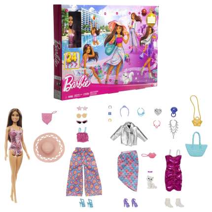Barbie-Calendrier de L’Avent-Poupée et 24 Vêtements et Accessoires - Imagen 1 de 5
