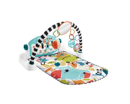 Fisher-Price Glow And Grow Kick & Play Piano Gym Baby Playmat With Musical Learning Toy, Blue - French Version - Imagen 1 de 6
