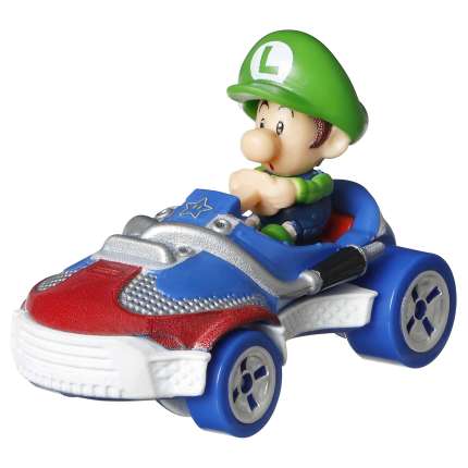 Hot Wheels Mario Kart Veículo de Brinquedo Baby Luigi Sneeker - Imagen 1 de 5