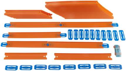 Hot Wheels Car And MEGA Track Pack With 40Ft Of Track, 43 Connectors And One 1:64 Scale Toy Car - Image 1 of 6