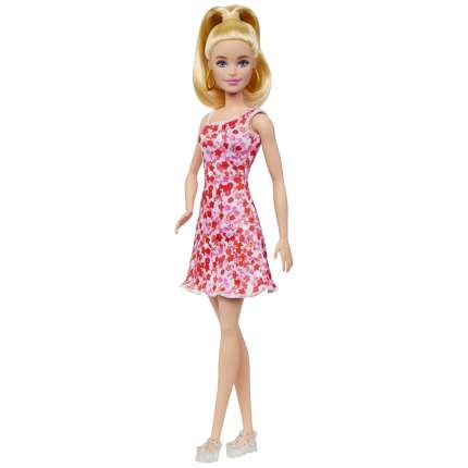 Barbie Fashionista Muñeca Vestido de Flores Rojo - Imagen 1 de 4