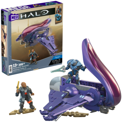 Mega  Halo  Coffret de Construction  Banshee Rebelle, 2Figurines - Imagen 1 de 6