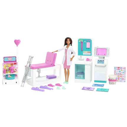 Barbie® Coffret La Clinique De Barbie® Avec Poupée Barbie® Docteur Brune - Image 1 of 6