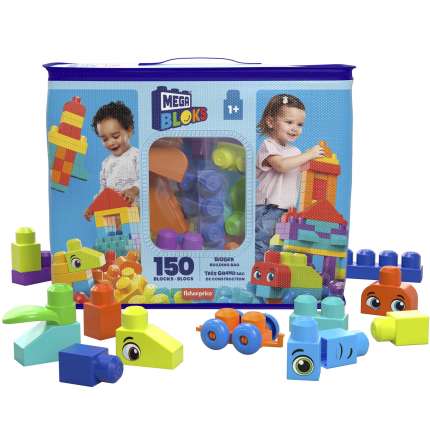 MEGA BLOKS Bigger Building Bag Building Set With 150 Big Building Blocks - Image 1 of 6