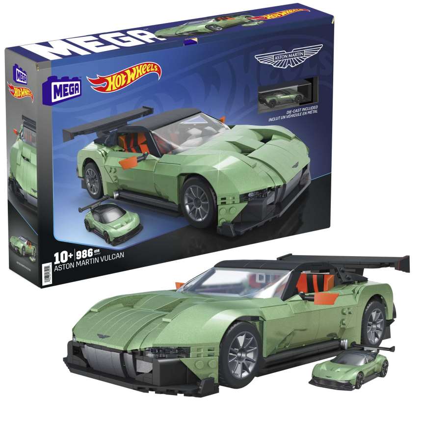 Mega Hot Wheels Aston Martin Vulcan Vehicle Building Kit (986 Pieces) For Collectors - Image 1 of 6