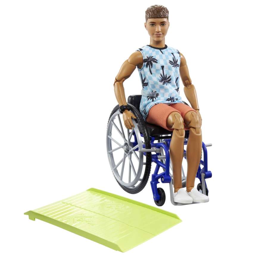 Barbie - Barbie Ken Fashionistas 195 Avec Fauteuil Roulant Et Rampe - Coffret Poupée Mannequin - 3 Ans Et + - Image 1 of 7
