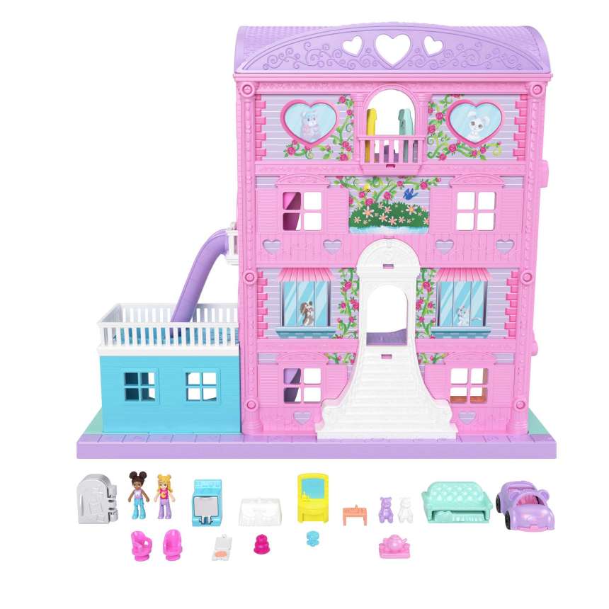 Polly Pocket Pajama Party Sleepover Adventure House - Image 1 of 9