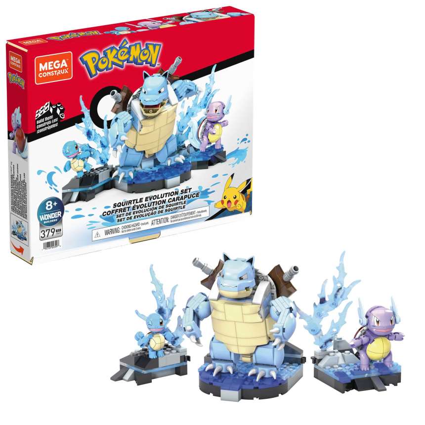 Mega Construx Pokémon Squirtle Evolution Set - Image 1 of 6