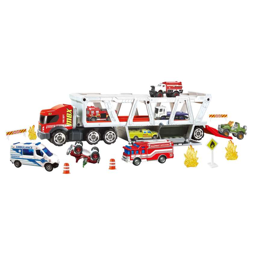 Matchbox Fire Rescue Hauler Playset - Image 1 of 6