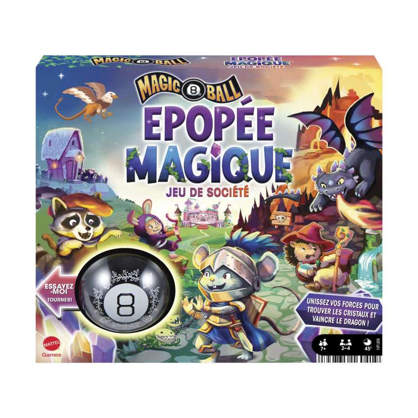 Mattel Games - Magic 8 Ball Epopée Magique - Jeu de société Famille - 7 ans et + - Imagen 1 de 6