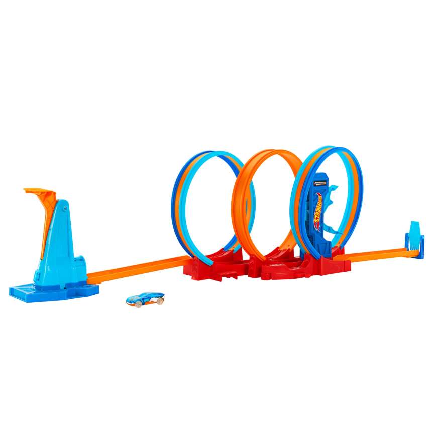 Hot Wheels Ultra Hots Çılgın Çember Yarışı Seti, 3 Spiral Ve 1 Hot Wheels Araba - Image 1 of 6