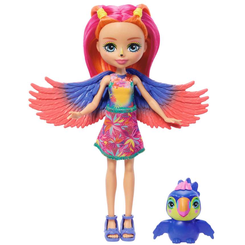 Enchantimals Sunshine Beach-Trippi Toucan Et Figurine-Poupée - Imagen 1 de 6