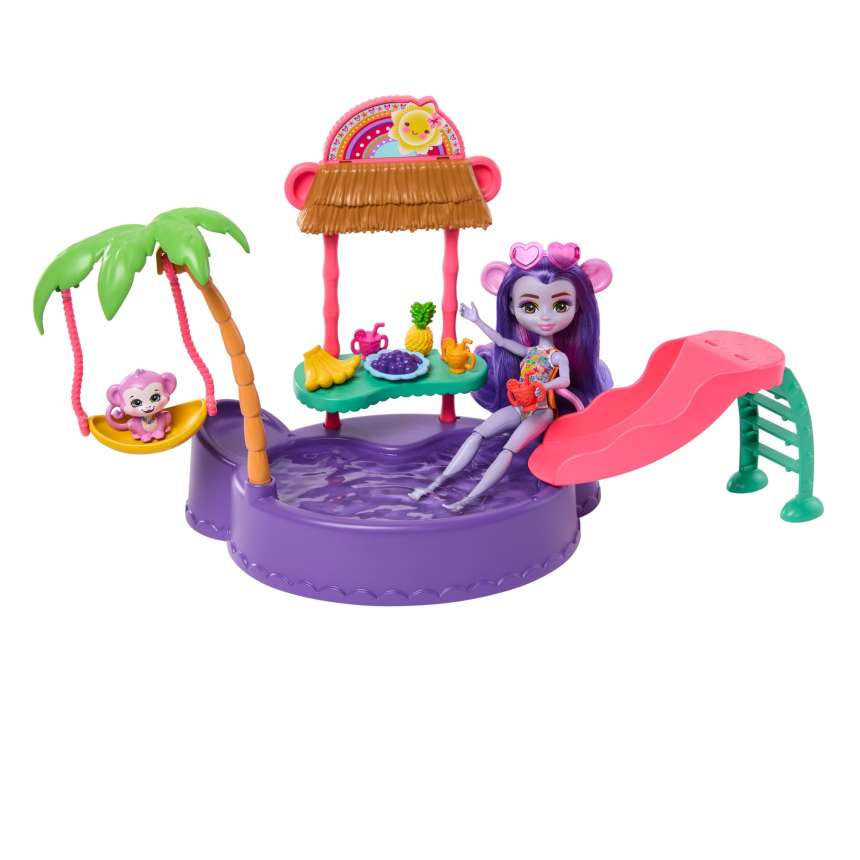 Enchantimals - Coffret Piscine En Forme De Singe - Coffret Poupée - 4 Ans Et + - Image 1 of 6