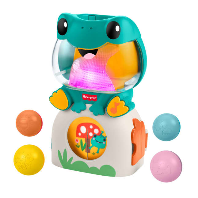 Fisher-Price Βάτραχος Με Μπαλίτσες, Ήχους Και Φώτα Παιχνίδι Δραστηριοτήτων Για Μωρά Και Νήπια, 3 Μπάλες - Imagen 1 de 