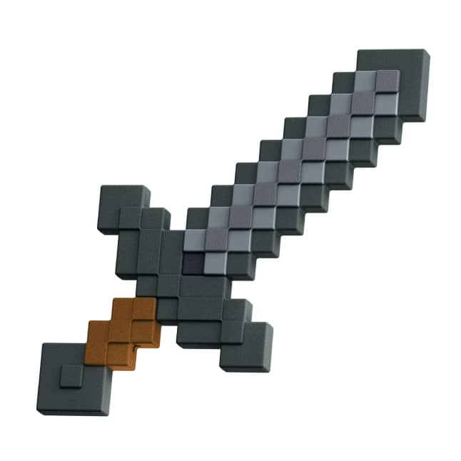 Minecraft Role-Play Toy Accessory Collection, Pixelated Design - Image 1 of 6