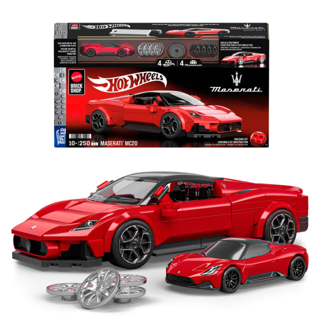 Hot Wheels-Coffret De Construction Maserati Mc20 Mattel Brick Shop - Imagen 1 de 