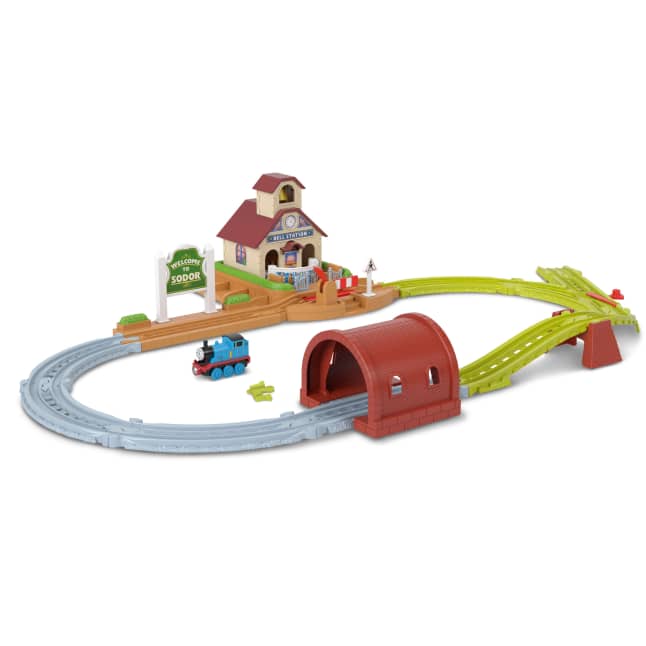 Thomas & Friends Bell Station Train Set By Fisher-Price With Push-Along Thomas Engine & Track - Image 1 of 6