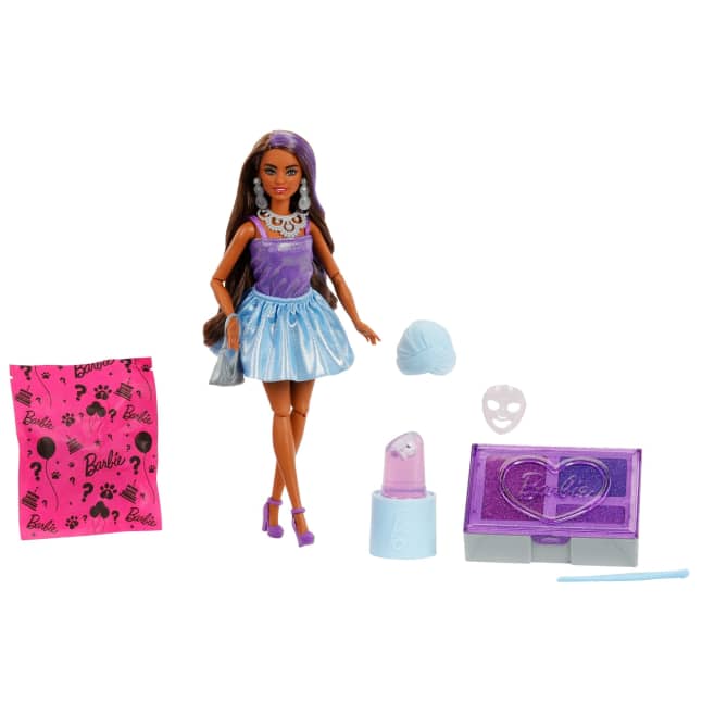 Barbie Party Unboxed Glam Party Series Purple Sparkle Κούκλα Και Αξεσουάρ Με 10 Εκπλήξεις - Image 1 of 6