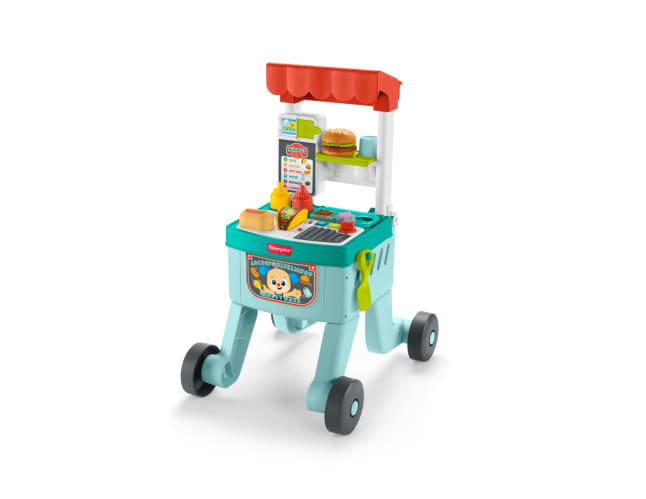 Yürüme Çağındaki Çocuklar Için Birden Fazla Dil Desteği Ve 14 Parçasıyla Fisher-Price Eğlen Ve Öğren 4'Ü 1 Arada Yiyecek Sepeti Yürüteç - Image 1 of 6