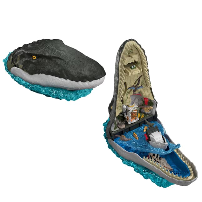 Jurassic World Rebirth Deluxe Mosasaurus Oyun Seti, 7 Interaktif Özellik, 7 Ses Efekti Ve 6 Mikro Figür - Image 1 of 6