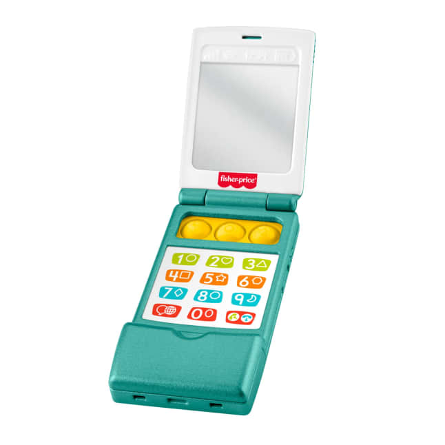 Fisher-Price Lernspaß-Klapphandy Für Babys Und Kleinkinder, Musikalisches Aktivitätsspielzeug Zum Lernen, Mehrsprachige Version - Image 1 of 6