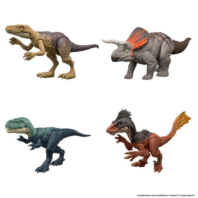 Jurassic World Atakujący dinozaur Figurka do ustawiania z funkcją ataku Zabawka dinozaur 4+ - Image 1 of 11