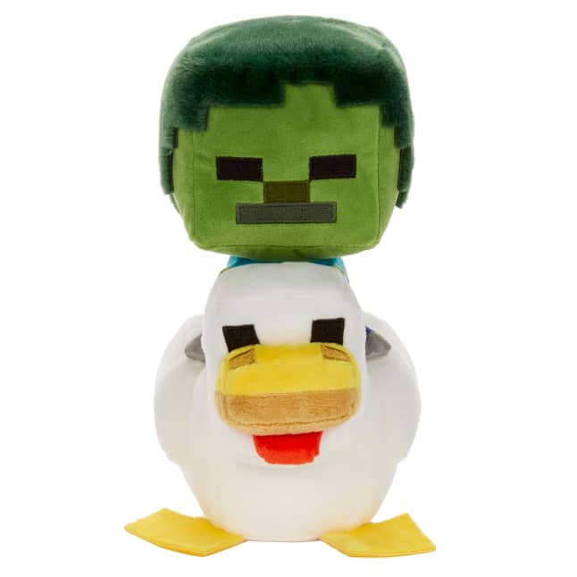 Minecraft Hühnerjockey-Zombie Spielzeug, Ca. 20 Cm Große Weiche Figur, Vom Videospiel Inspirierter Charakter - Image 1 of 6
