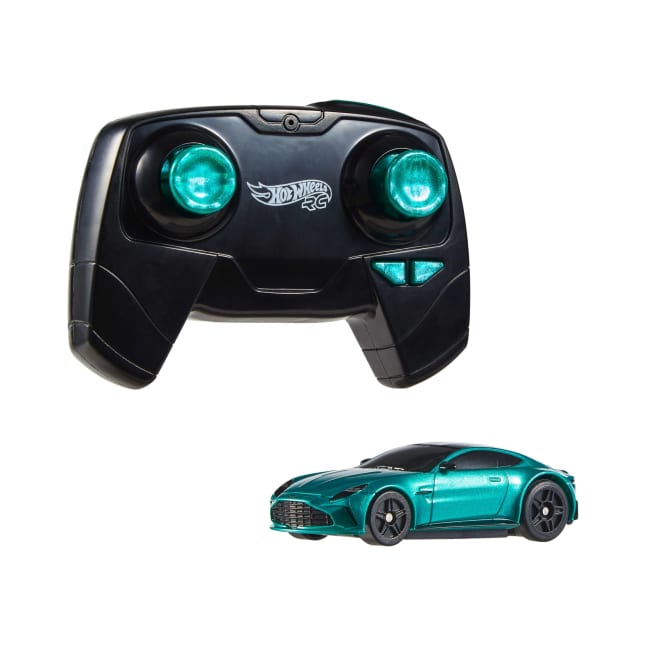 Hot Wheels RC 1:64 Scale Aston Martin Vantage Vehicle, Battery-Powered, Remote-Control Race Toy Car - Image 1 of 6