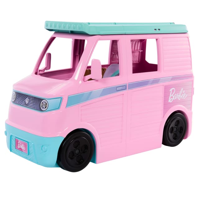 Barbie Dream Land Kamper Przygód Pojazd Samochód dla lalek Rozkładany zestaw 2 w 1 Zabawka dla dzieci 3+ - Imagen 1 de 