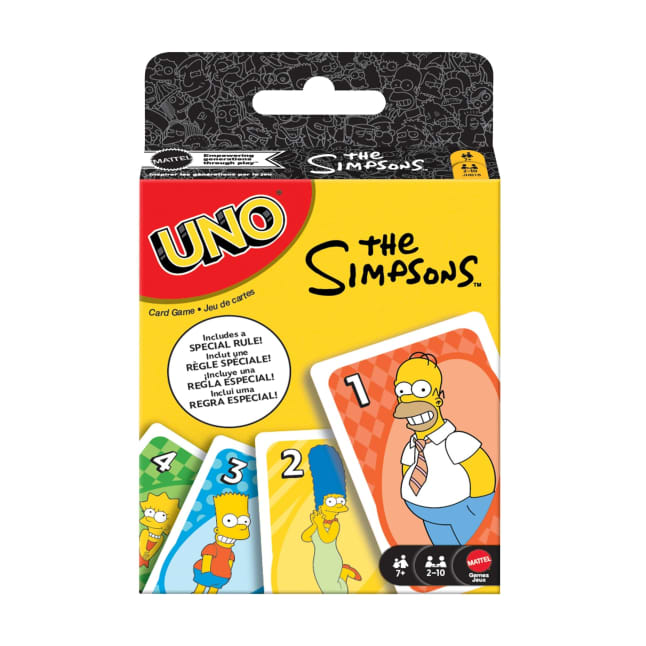 Karty UNO Simpsonowie Towarzyska, imprezowa i rodzinna gra karciana dla fanów, dzieci i dorosłych - Image 1 of 6
