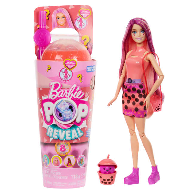 Barbie Pop Reveal Bubble Tea Serie Puppe Und Zubehör-Set Mit Duftender Mango-Mochi-Modepuppe - Image 1 of 6