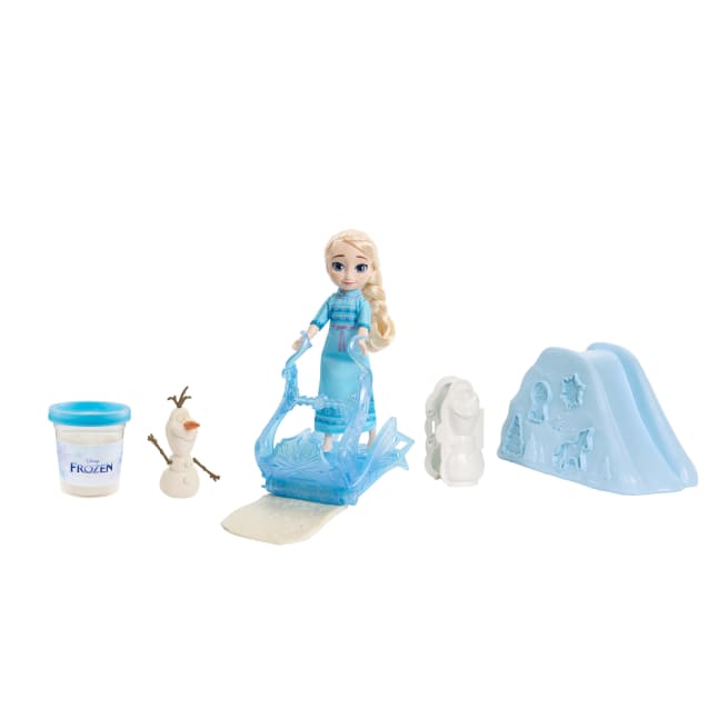 Disney „Die Eiskönigin“ Puppe Der Jungen Elsa, Knete, Olaf-Form Und Zubehör Winter-Spielplatz, Inspiriert Vom Film - Bild 1 von 6