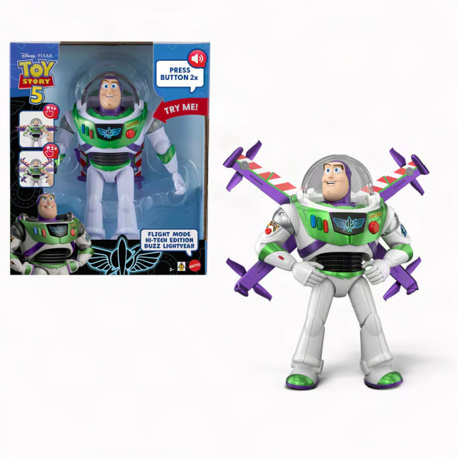 Disney And Pixar Toy Story 12” Scale Flight Mode Hi-Tech Edition Buzz Lightyear, 35+ Sounds - Image 1 of 6