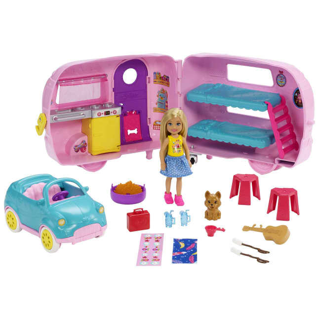 Barbie Toys, Camper Playset With Chelsea Doll, Toy Car And Accessories - Image 1 of 6