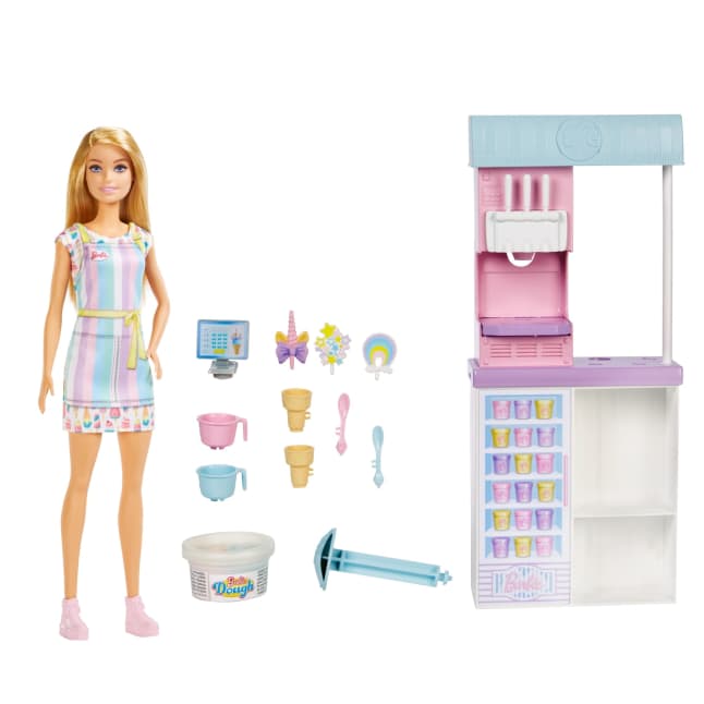 Barbie - Coffret Marchande De Glace - Poupée Mannequin - Dès 4 Ans - Image 1 of 6