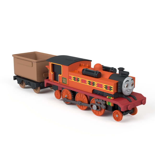 Thomas & Friends By Fisher-Price Motorized Engine, Battery-Powered Nia Toy Train & Tender - Imagen 1 de 6