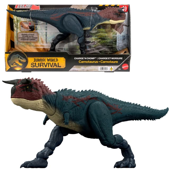 Figura De Acción De Carnotauro Corre Y Devora De Jurassic World, Dinosaurio Que Corre Y Ruge, Con Juego Digital - Bild 1 von 6