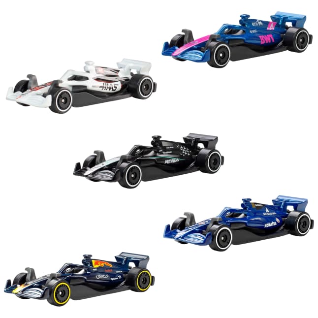 Pack De 5 Coches De Formula 1 De Hot Wheels, Incluye 5 Coches De Juguete Metálicos De F1 A Escala 1:64 - Bild 1 von 6