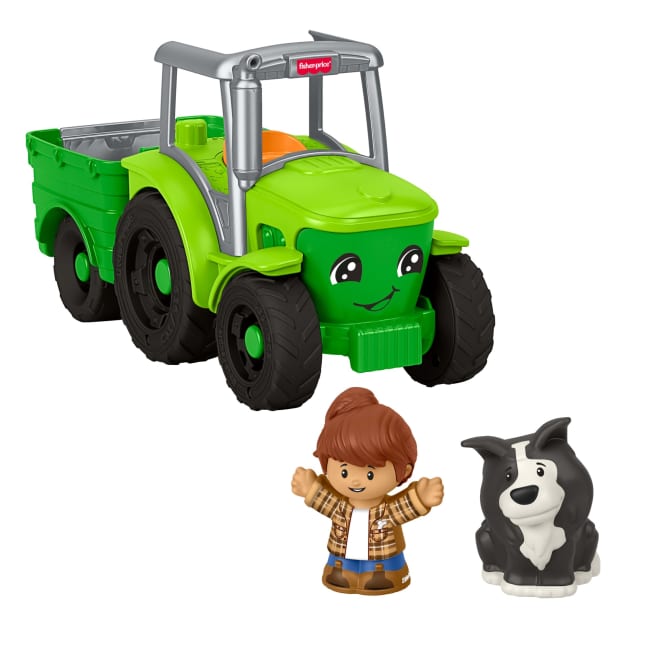 Tractor De Little People De Fisher-Price, Vehículo Musical De Granja, Juego De Arrastre, 2 Figuras Para Peques - Bild 1 von 6