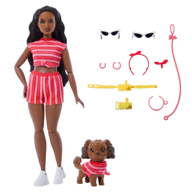 Barbie Jednakowa stylizacja Lalka i piesek – Paski Zestaw lalka, figurka i akcesoria Zabawka 3+ - Bild 1 von 5