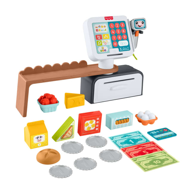 Fisher-Price Παίζω Και Μαθαίνω Εκπαιδευτική Ταμειακή Μηχανή Ηλεκτρονικό Εκπαιδευτικό Παιχνίδι Για Παιδιά Προσχολικής Ηλικίας, Πολυγλωσσική Έκδοση - Image 1 of 6