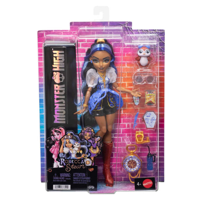 Monster High Muñeca De Moda Robecca Steam Con Blusa Azul Y Botas Propulsoras - Image 1 of 2