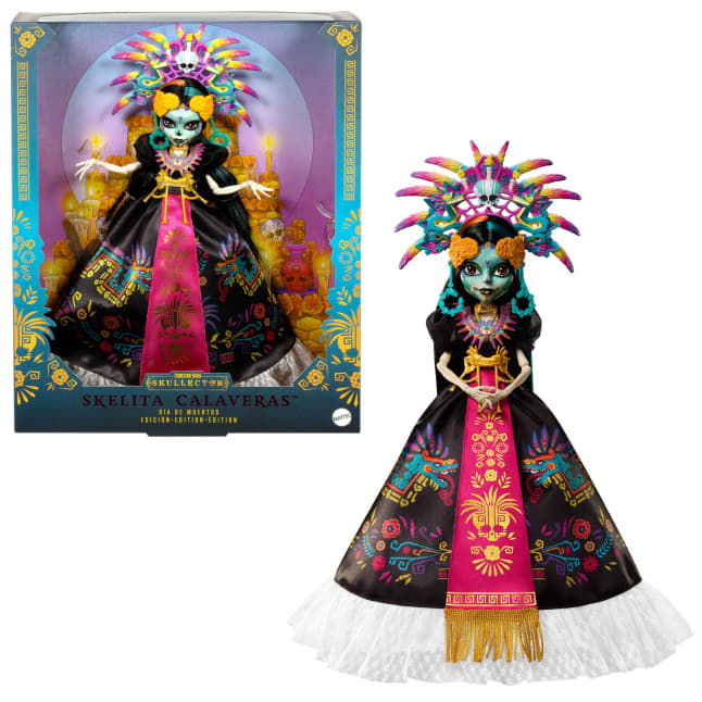 Συλλεκτική Κούκλα Monster High Skelita Calaveras, Día De Muertos 2025, Φόρεμα Εμπνευσμένο Από Τους Αζτέκους - Image 1 of 6