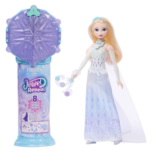 Disney Frozen Jewel Reveal Elsa Modepop Met 8 Verrassingen, Inclusief Sieradendoos En 10 Accessoires - Image 1 of 6