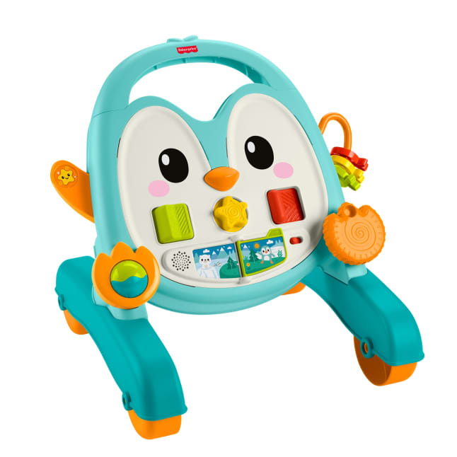 Fisher-Price 2'si 1 Arada Müzikli Penguen Aktivite Yürüteci, Bebeklikten Yürüme Çağına Kadar Kullanılabilecek Tekerlekli Oyuncak - Image 1 of 6