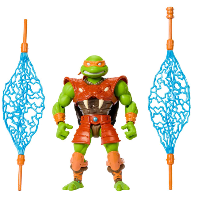 Masters Universe Origins Turtles Grayskull Michelangelo Actionfigur, Reptile Wars TMNT MOTU Spielzeug - Imagen 1 de 6