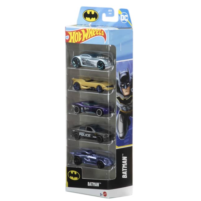 Hot Wheels 5'Li Batman Araba Seti, Batman Temalı 5 Adet 1:64 Ölçekli Oyuncak Araba - Image 1 of 5
