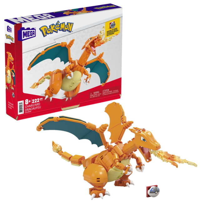 MEGA Construx Pokémon Charizard Figura De 222 Bloques De Construcción De Juguete Para Niños (Mattel Gwy77) - Imagen 1 de 6