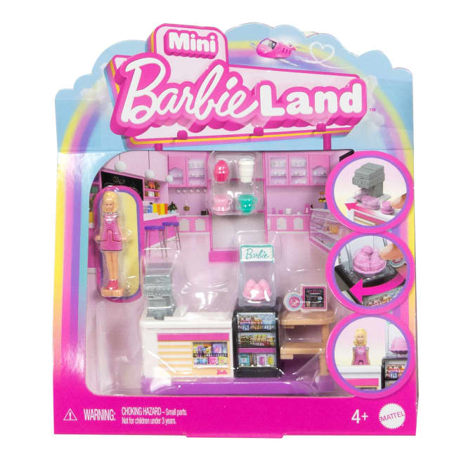 Barbie Mini Barbieland Juego Coleccionable De Panadería Con Muñeca Barbie De 1,5 Pulgadas, Áreas De Juego Interactivas Para Divertirse Contando Historias - Image 1 of 3